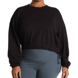 ♠️Z by ZELLA TIED HEM PUFF SLEEVE CROPPED SWEATSHIRT MAGGIE